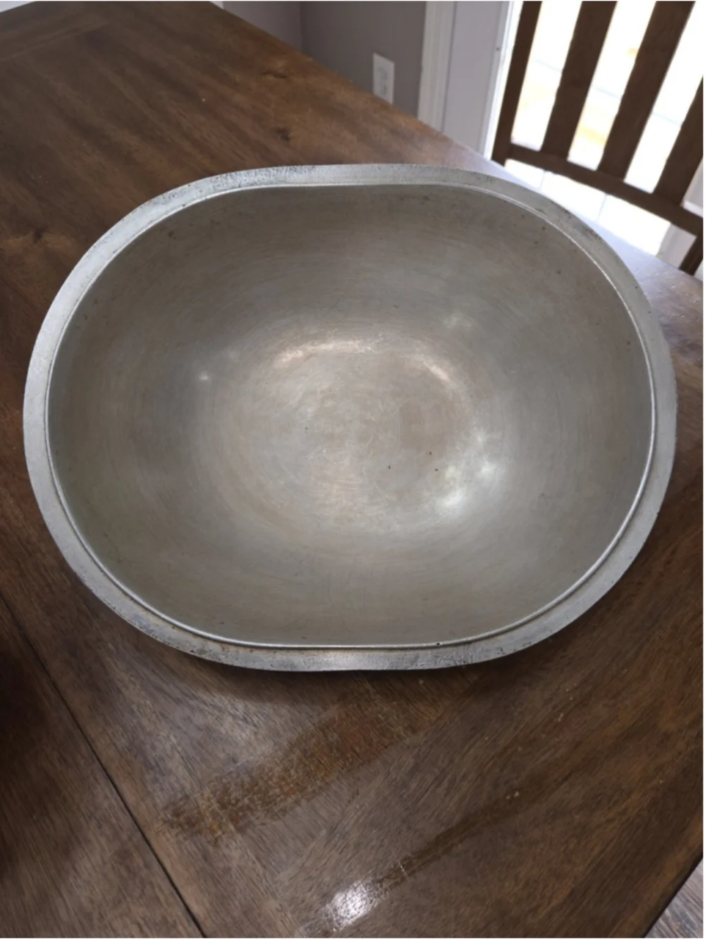 Vtg Century Silver Seal Hammered Aluminum Oval Roaster/Dutch Oven w/Lid 12 Inch